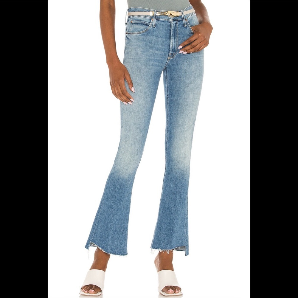 NWT MOTHER The Runaway Step Fray Kiss and Make Up size 34